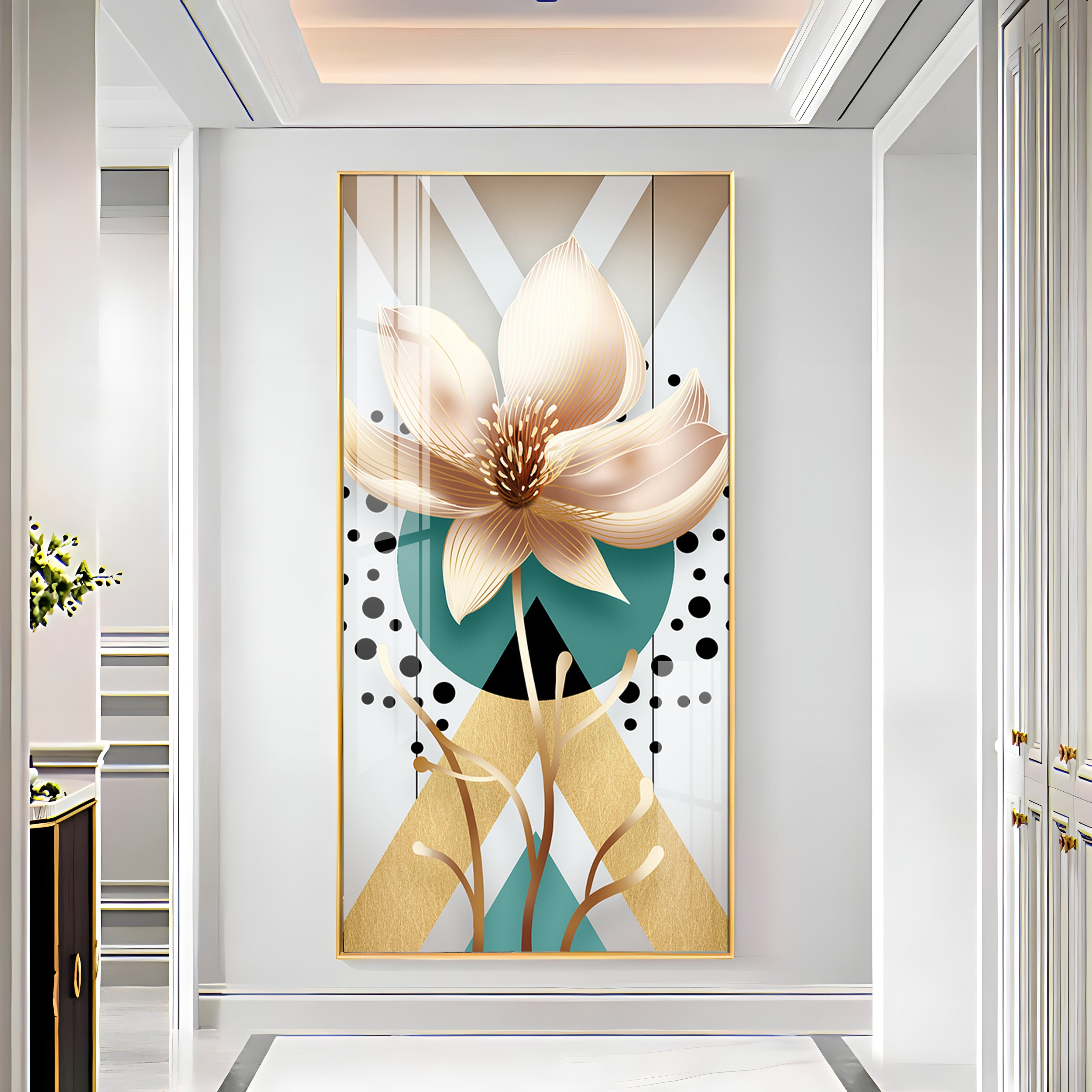 Abstract Flower Premium Acrylic Vertical Wall Art