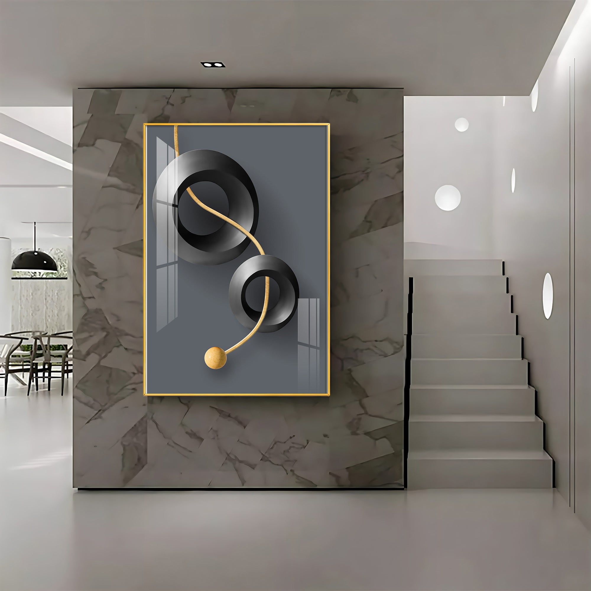 Aerial Rings Premium Acrylic Vertical Wall Art