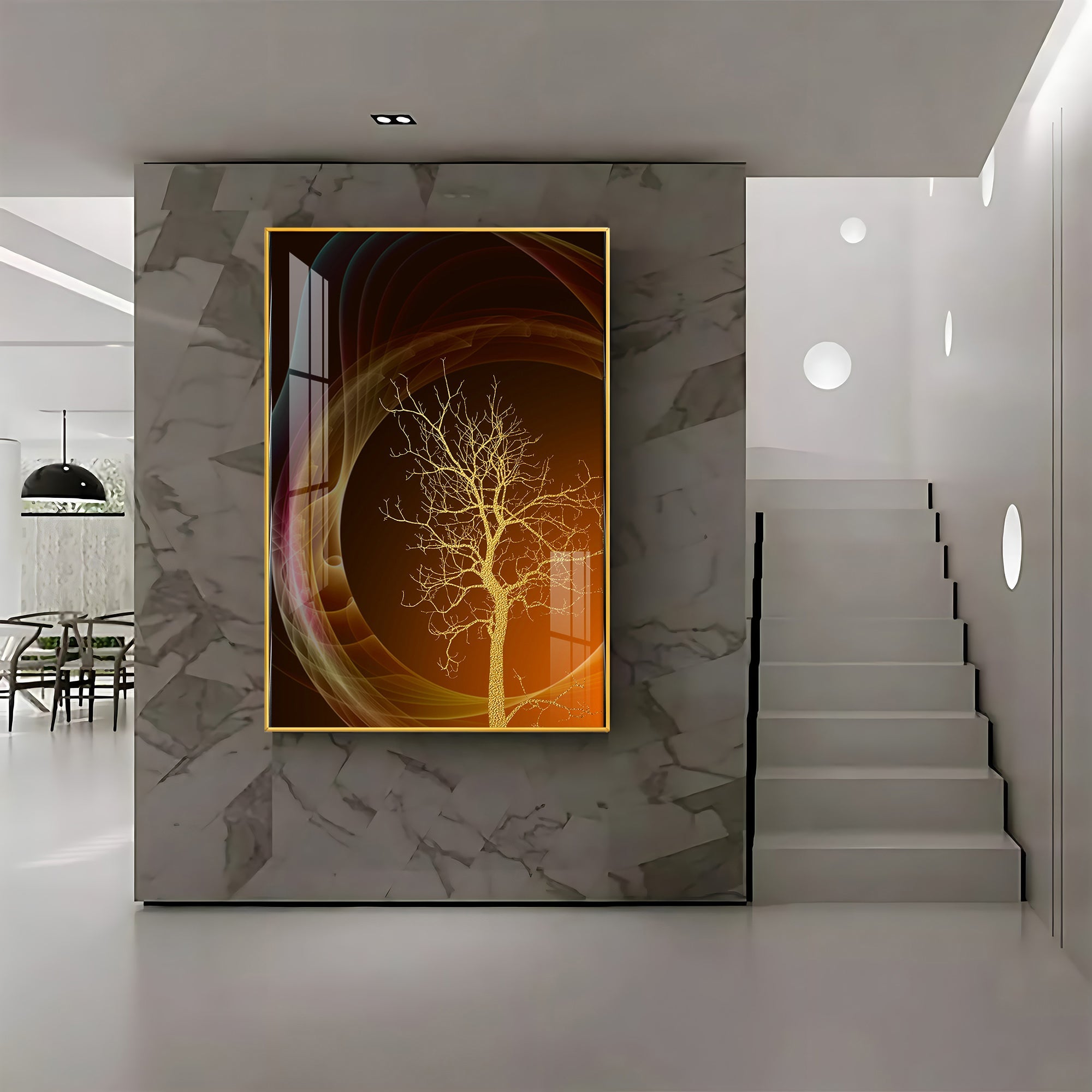 Bare Tree Premium Acrylic Vertical Wall Art