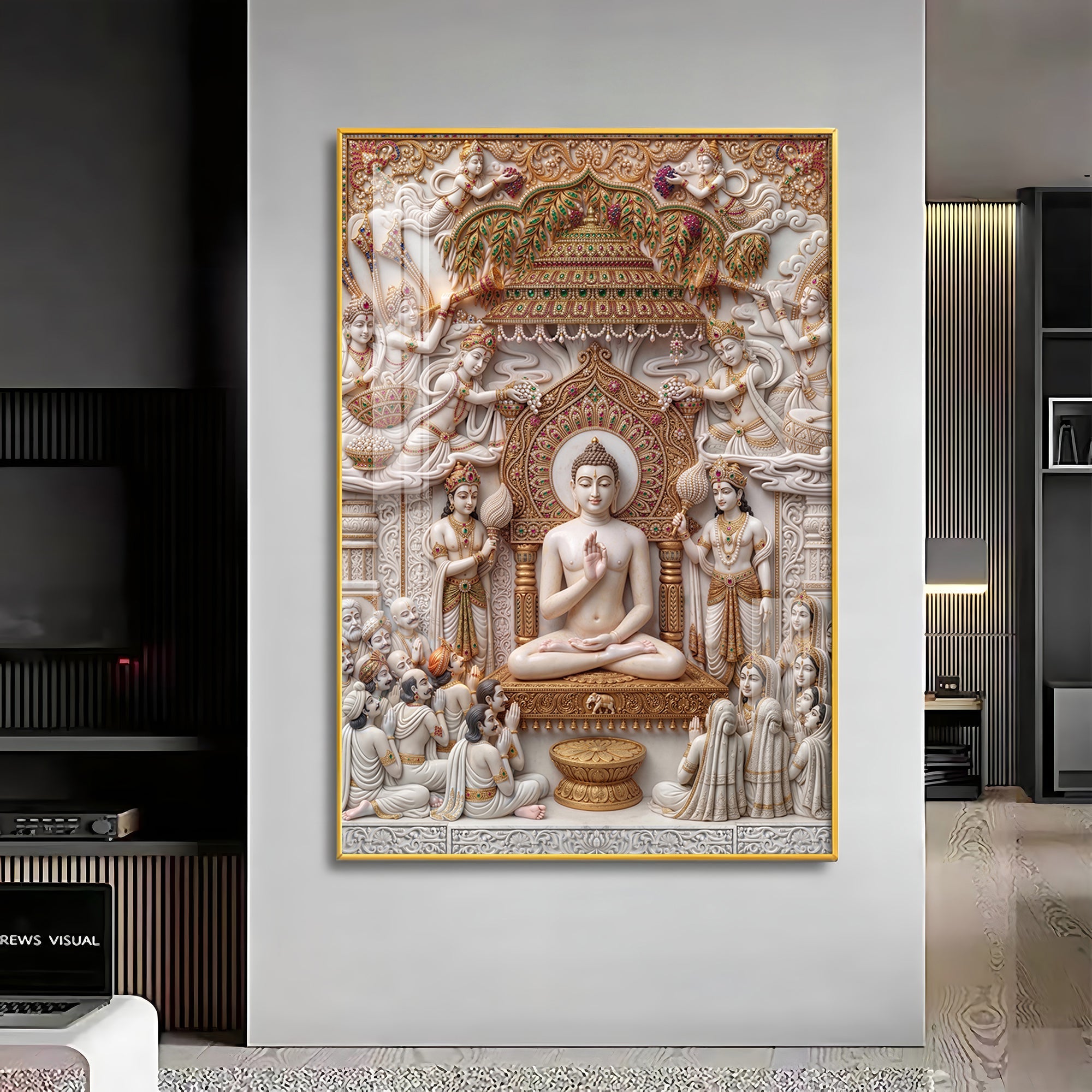 Bhagwan Mahavir Premium Acrylic Vertical Wall Art