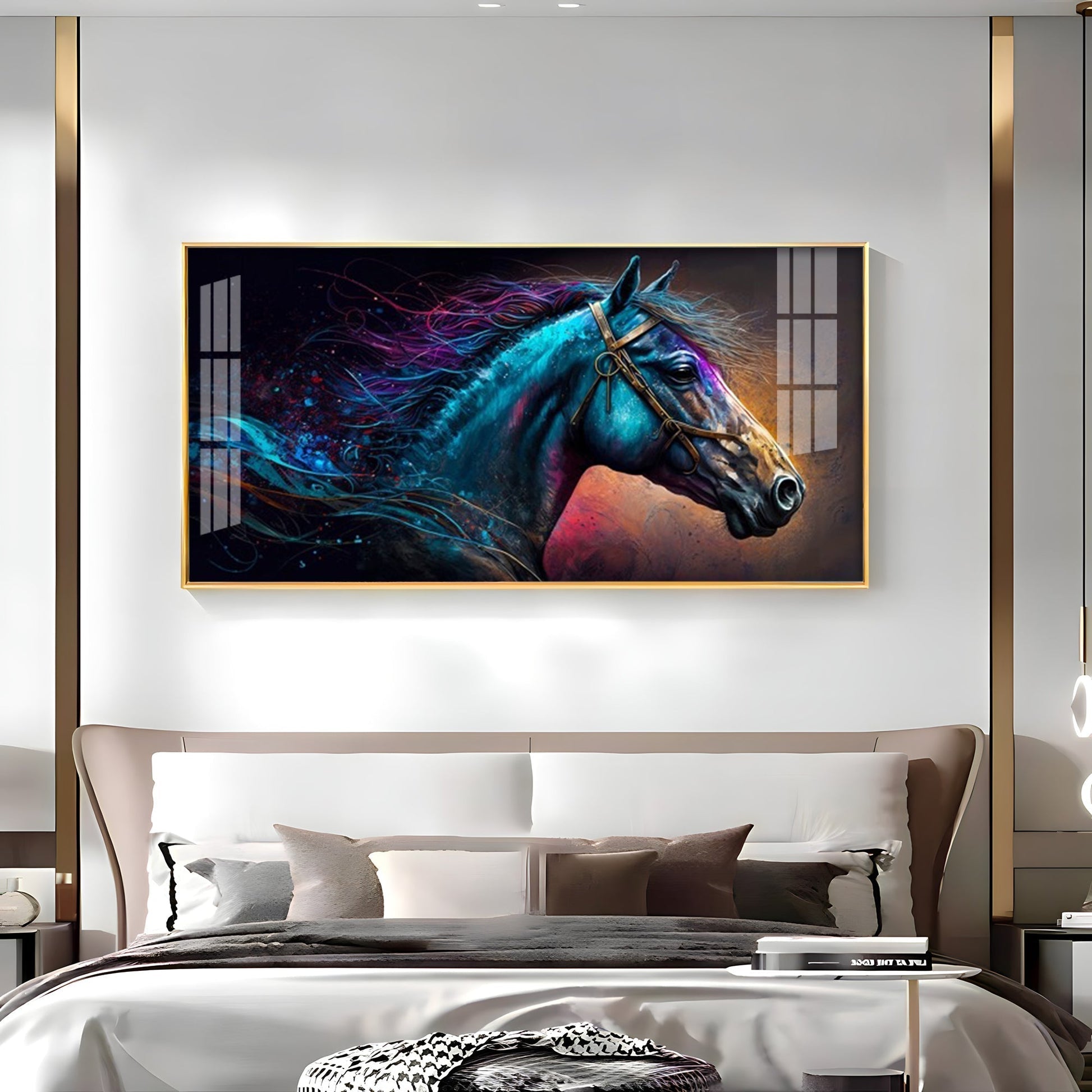 Colorful Horse Head Modern Wall Decor acrylic wall painting