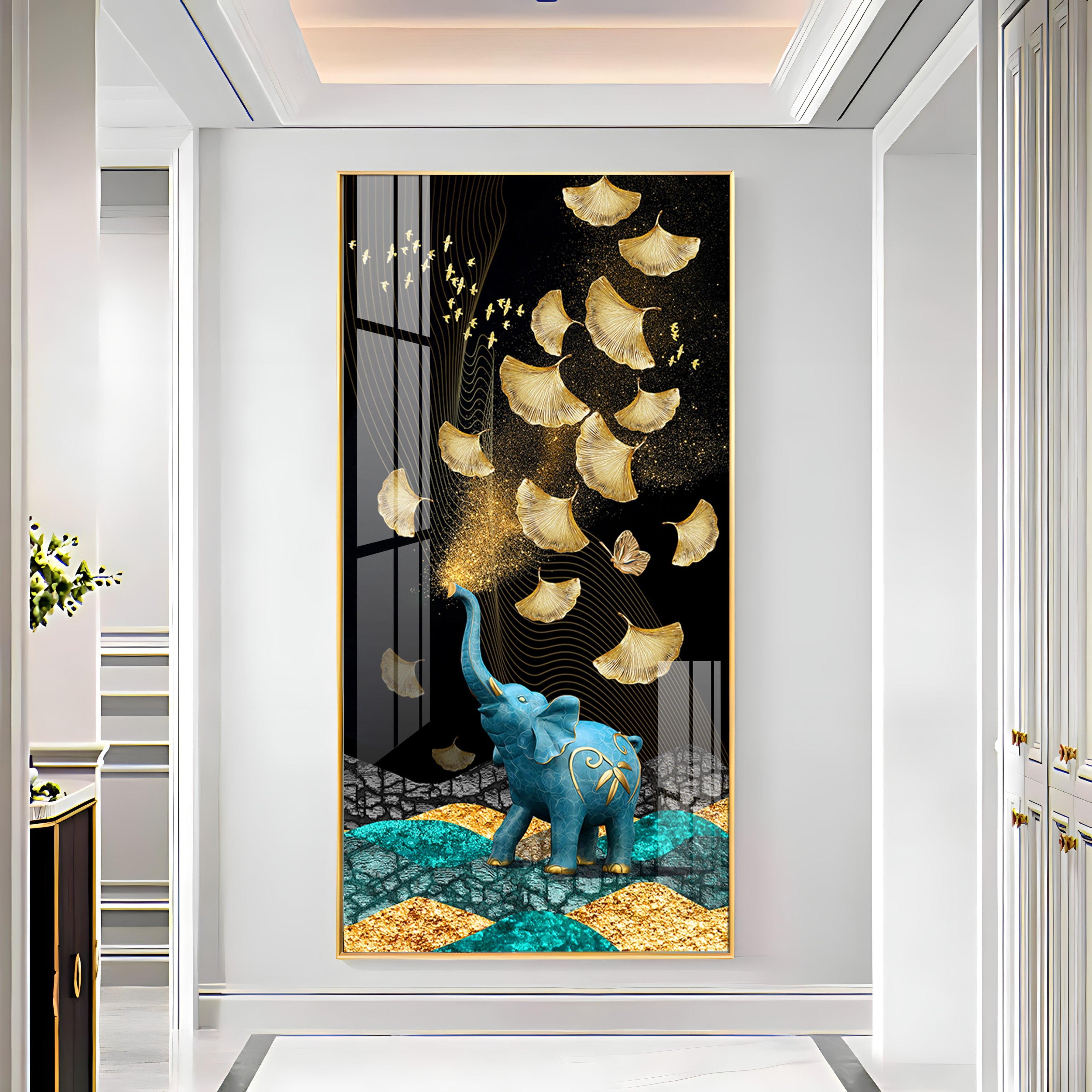 Enchanted Elephant Dreams Premium Acrylic Vertical Wall Art