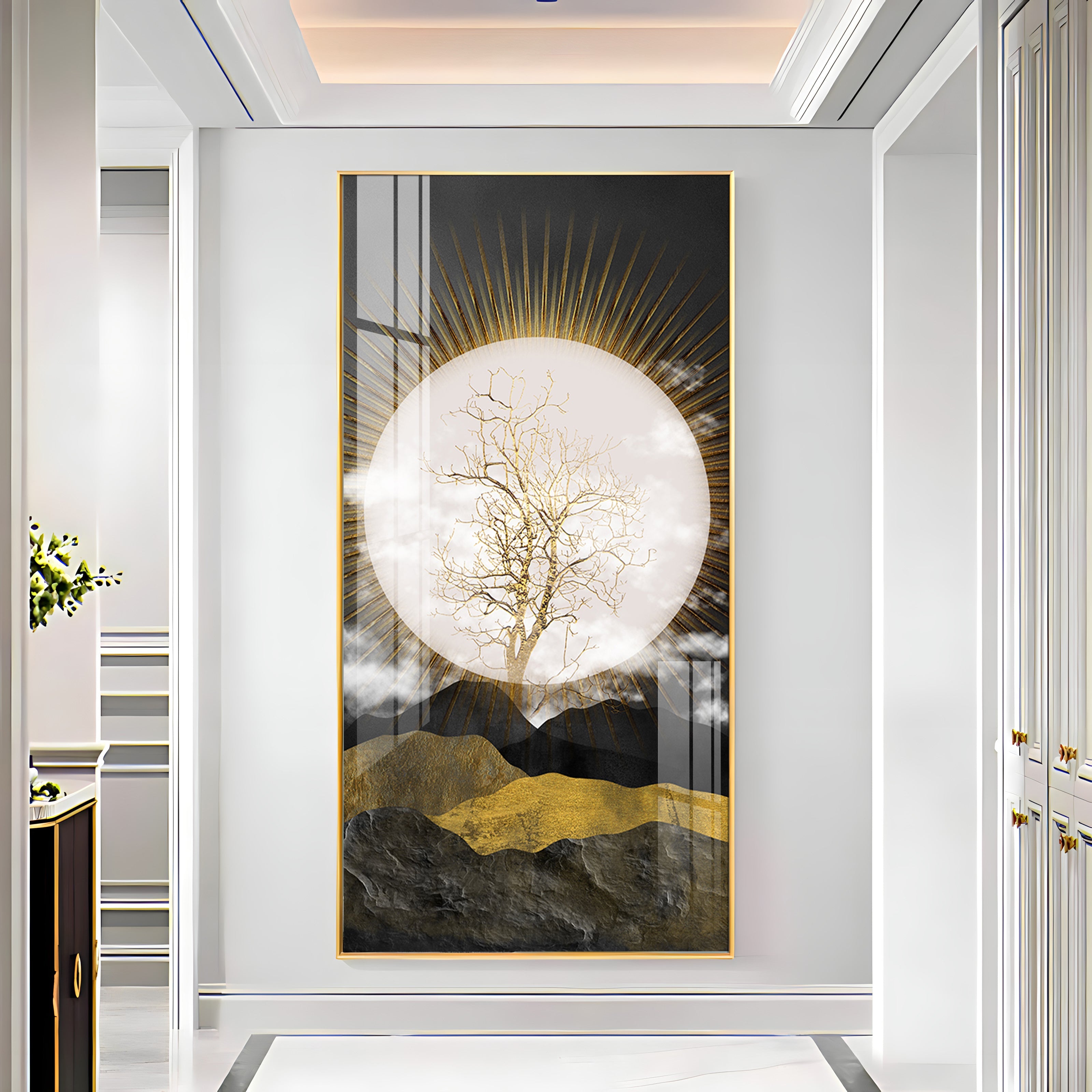 Full Moon Premium Acrylic Vertical Wall Art