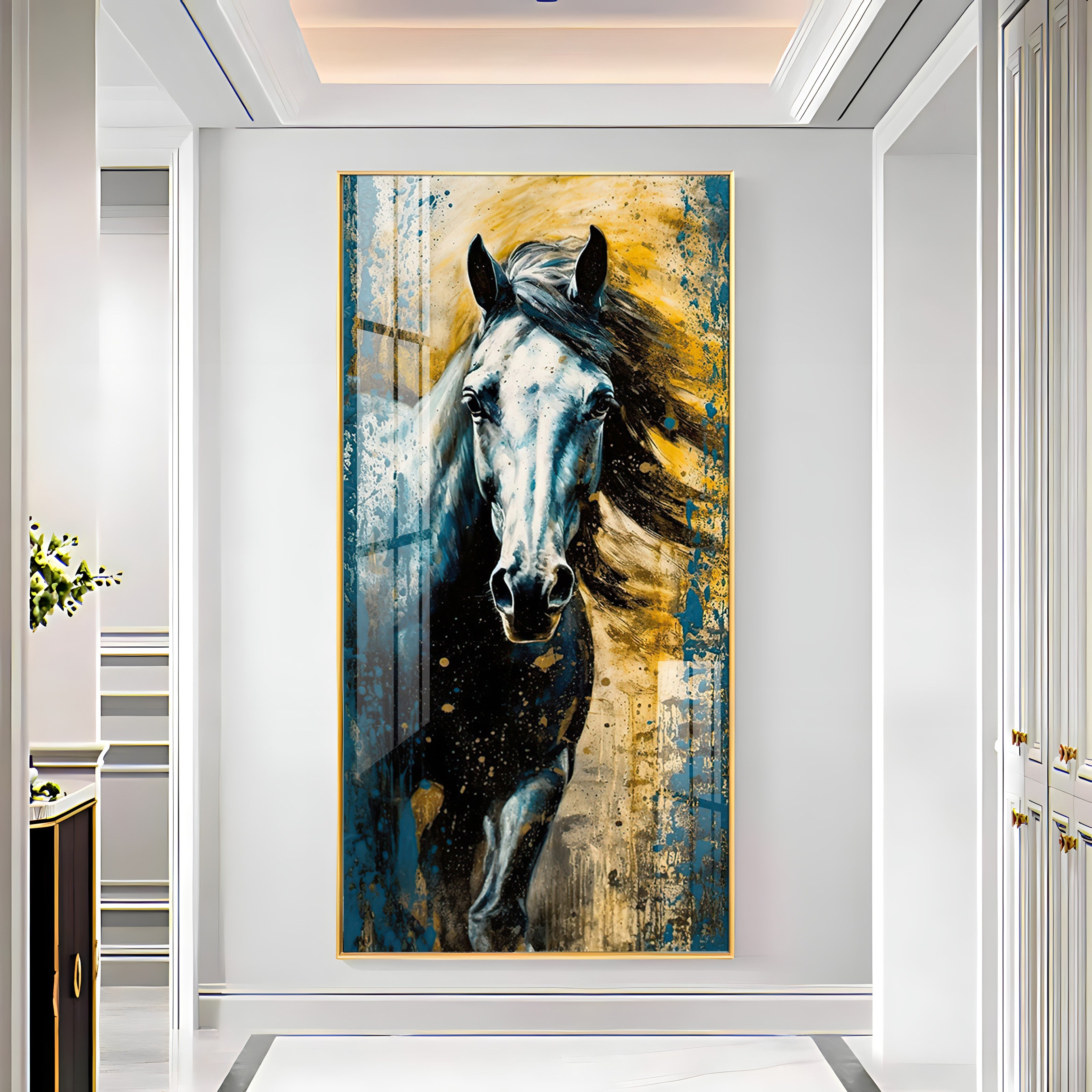 Horse Equine Elegance Premium Acrylic Vertical Wall Art