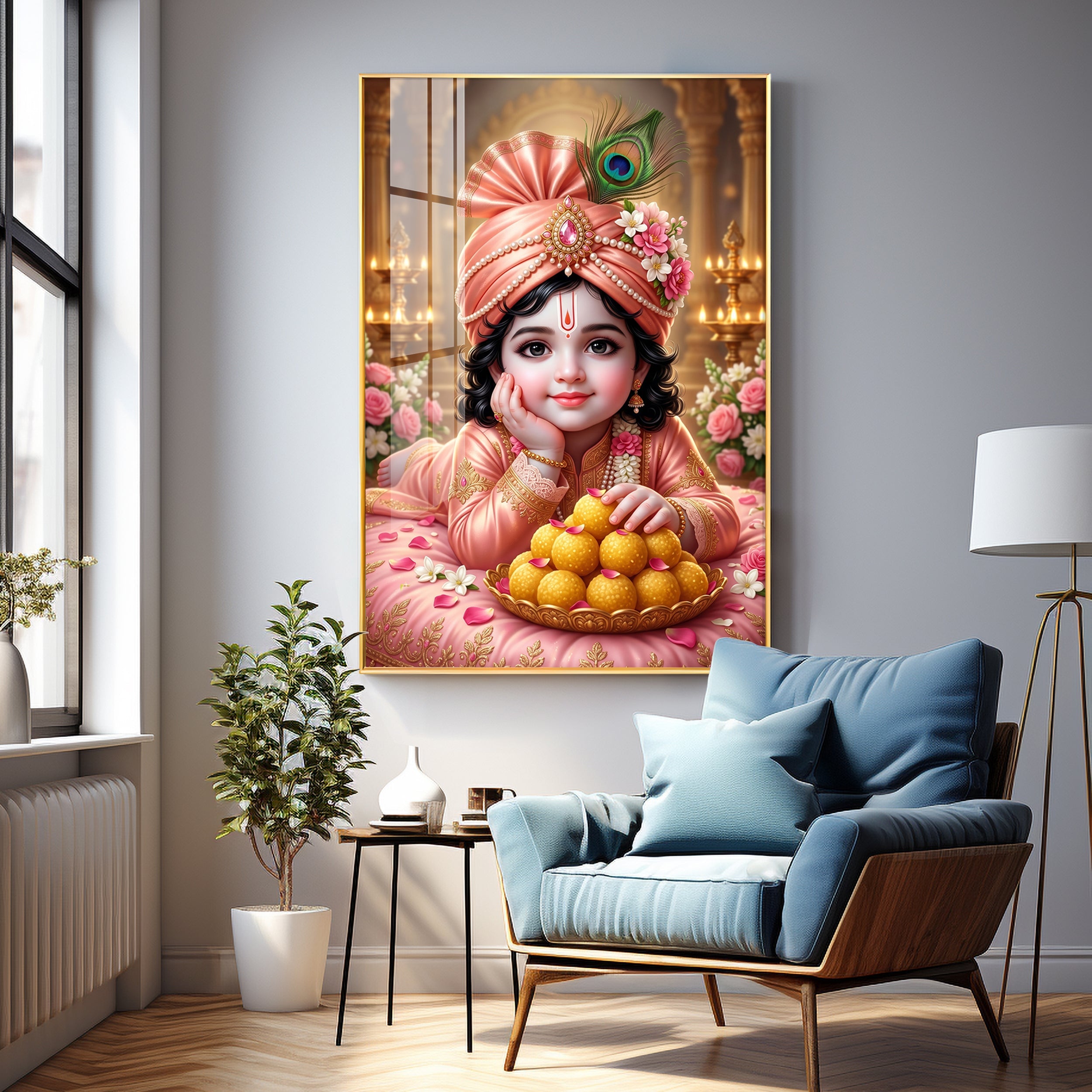 Little Kanha Ji Premium Acrylic Vertical Wall Art