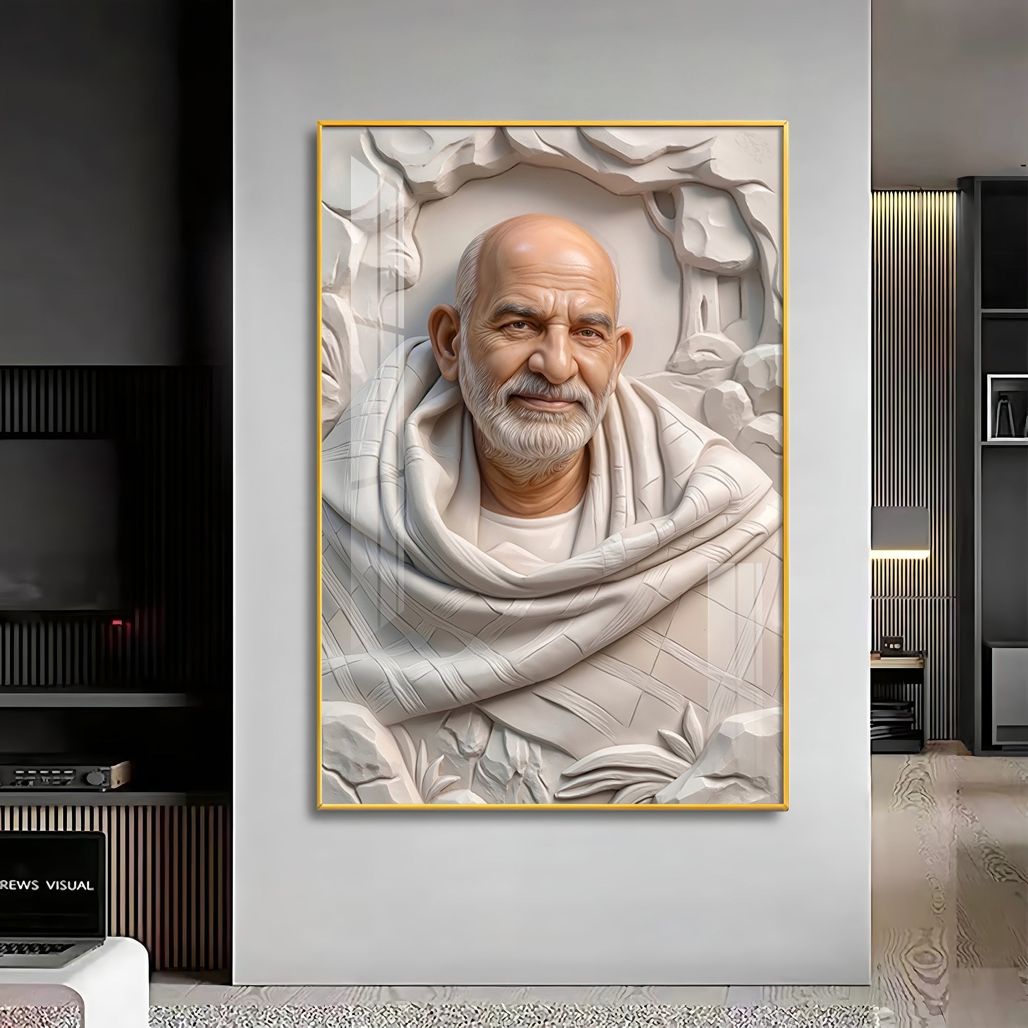 Neem Karoli Baba Ji Premium Acrylic Vertical Wall Art