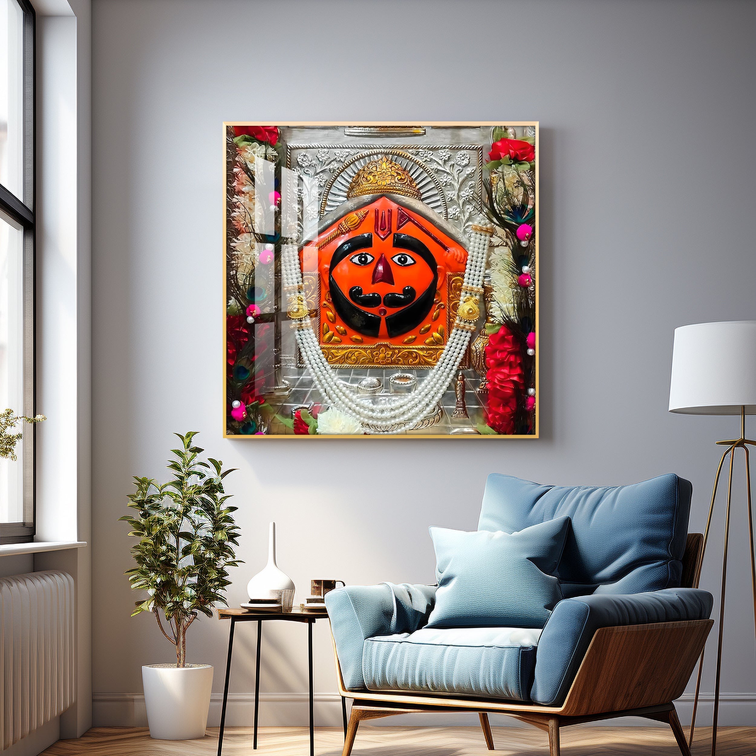 Salasar Balaji Maharaj Premium Acrylic Square Wall Art