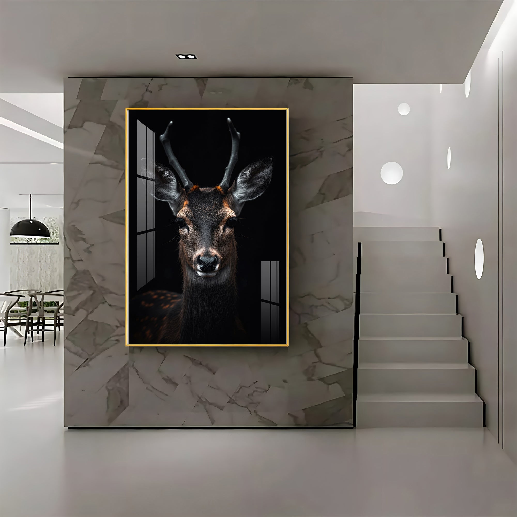 Sambar Deer Premium Acrylic Vertical Wall Art