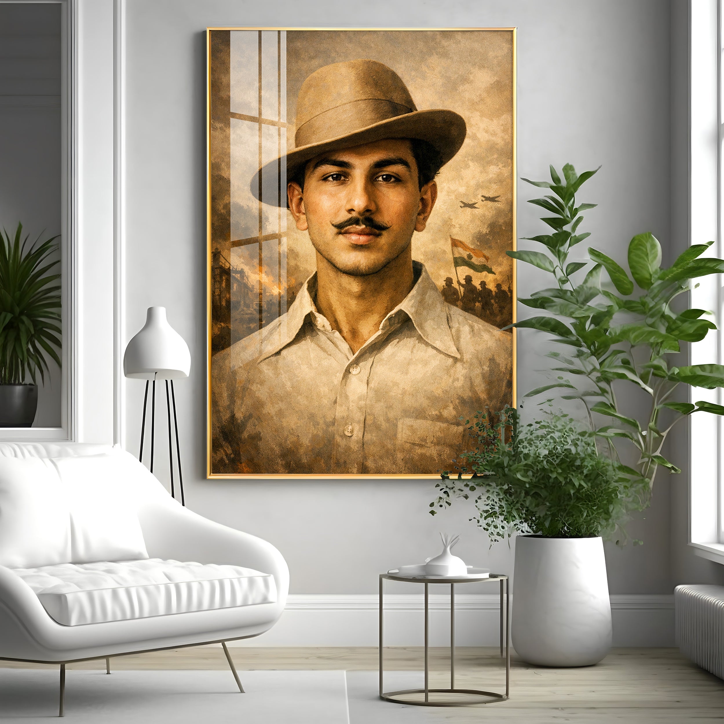 Shaheed Bhagat Singh Premium Acrylic Vertical Wall Art