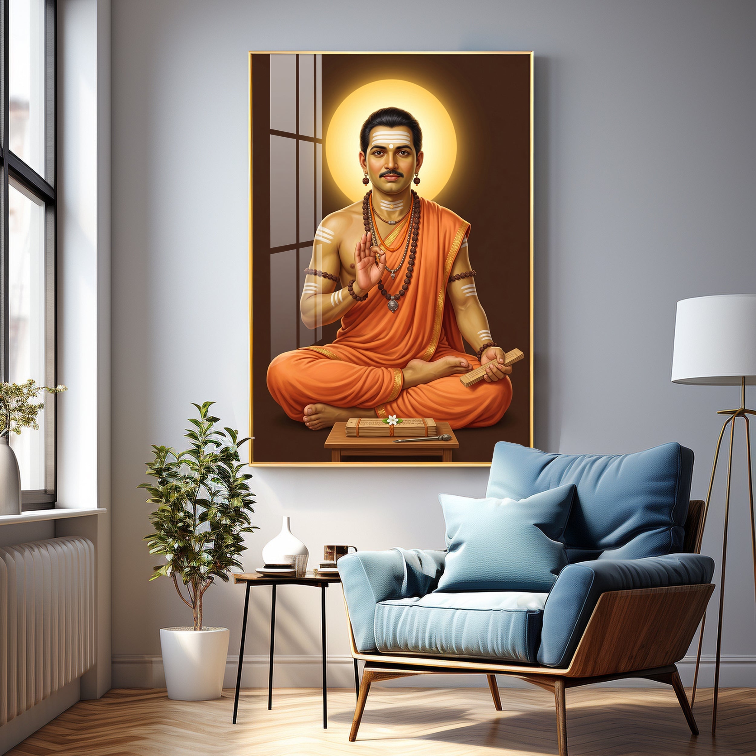 Shri Basaveshwara Premium Acrylic Vertical Wall Art